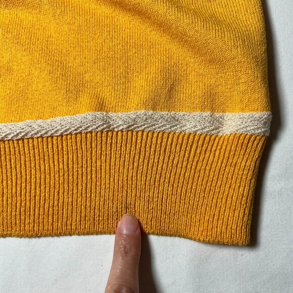 St John Collection by Marie Gray Yellow Nautical Flag Knit Cardigan Sweater S - Picture 13 of 13